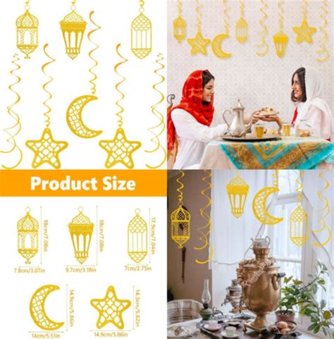 Eid Decorations For Home Pcs Mubarak Banner Gifts Umrah Ebay