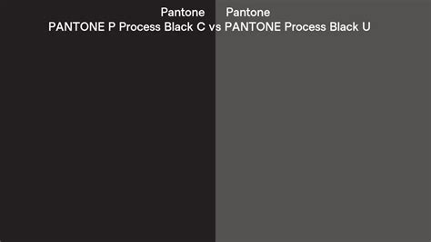 Pantone P Process Black C Vs PANTONE Process Black U Side By Side