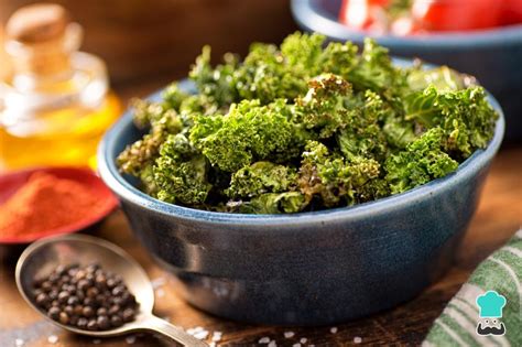 Chips De Kale Al Horno Snack De Kale Crujiente Y Saludable