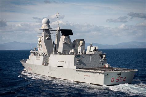 Italian Navy Destroyer Caio Duilio Shoots Down Drone In Red Sea Naval