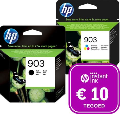 Hp 903 Inktcartridge Kleur And Zwart Instant Ink Tegoed Bol