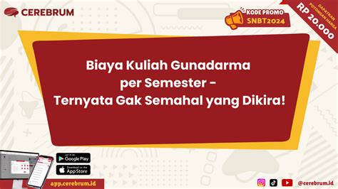 Biaya Kuliah Gunadarma Per Semester Gak Semahal Yang Dikira