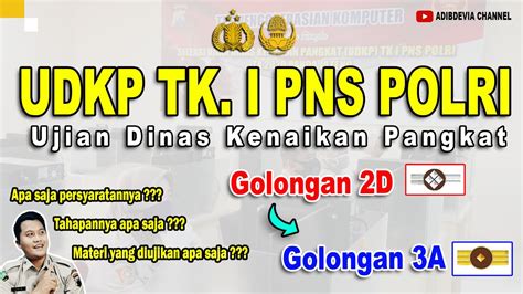 Ujian Dinas Kenaikan Pangkat Tki Pns Polri Gol 2d Ke 3a Youtube