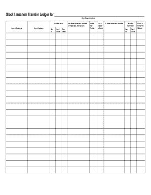 Stock Ledger Template - Fill Online, Printable, Fillable, Blank | pdfFiller