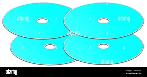 Cd Or Dvd Blank Template Cyan For Presentation Layouts And Design 3d