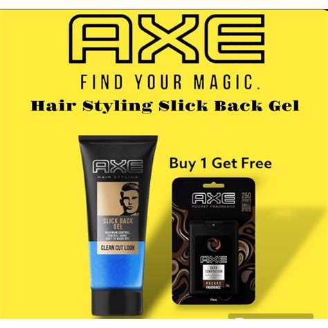 Jual BUY 1 GET FREE AXE HAIR STYLING GEL SLICK BACK GEL 75gr AXE PARFUM