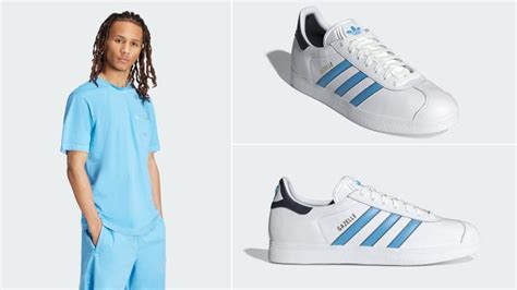 Adidas Gazelle Cloud White Semi Blue Burst Outfits