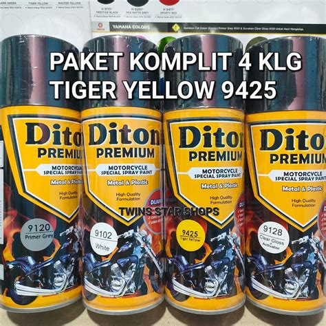 Pilok Cat Semprot Diton Premium Tiger Yellow Kuning 9425 Primer Grey