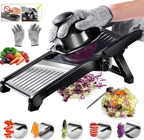 Amazon.com: Mandoline Slicer & Waffle Cutter – 6-Setting Stainless ...