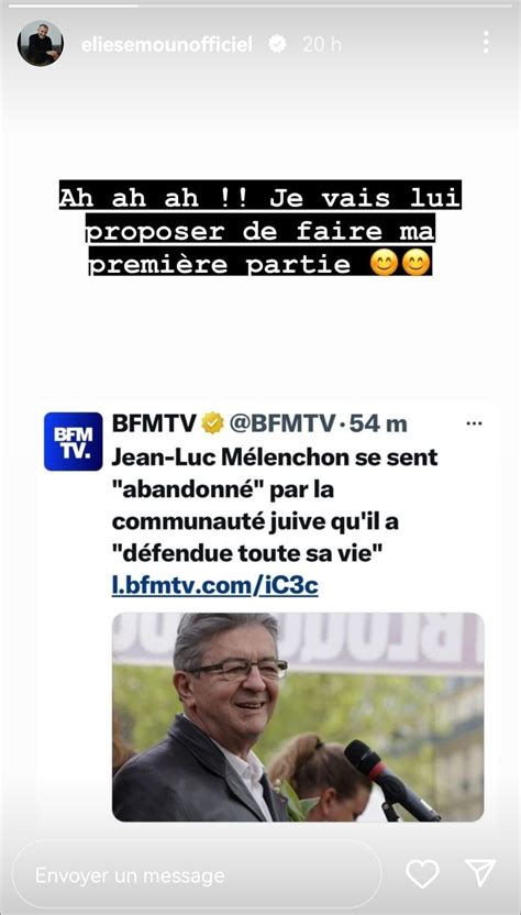 Elie Semoun Propose Jean Luc Melenchon Dassurer Sa Premi Re Partie