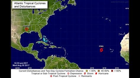 New Tropical Storm Irma And Harvey Update Aug 31 Youtube