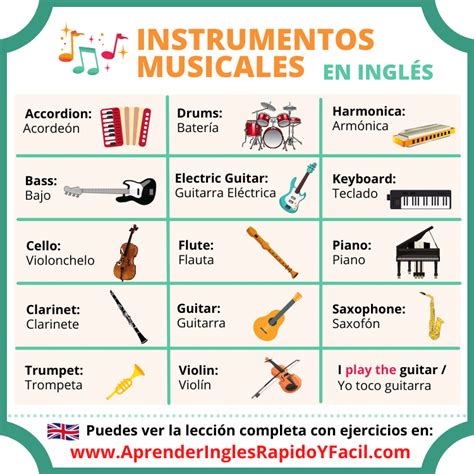 Instrumentos musicales en inglés Musical instruments