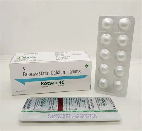 Rosuvastatin Calcium Mg Tablets Rotsan Pcd Franchise