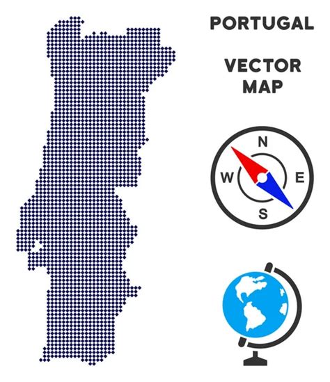 Dot Portugal Map Stock Vector Ahasoft