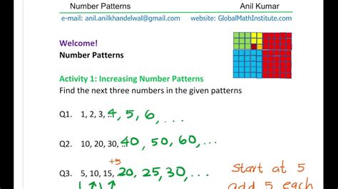 Number Patterns Back To Basics Youtube