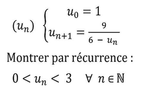 Montrer un encadrement avec un raisonnement par récurrence Terminale