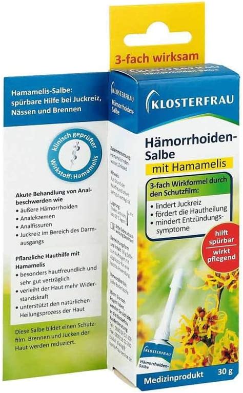 Klosterfrau H Morrhoiden Salbe Mit Hamamelis Fach Wirkformel