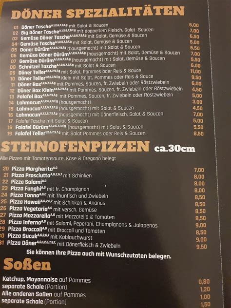 Speisekarte von King Döner pub Bar Herzogenrath