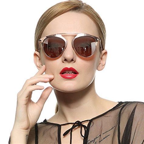 Vivienfang Pantos Shape Designer Mirrored Rimless Aviator Sunglasses