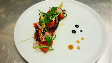 Octopus Salad Plating Presentation