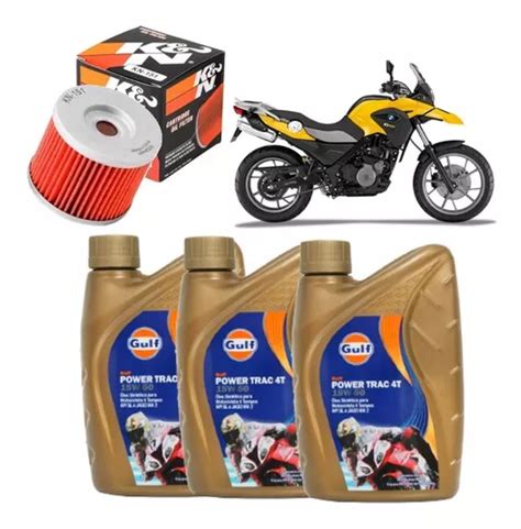 Gulf 15w50 Kit Troca Óleo Bmw G 650gs Gs Kn151 K n Bxx