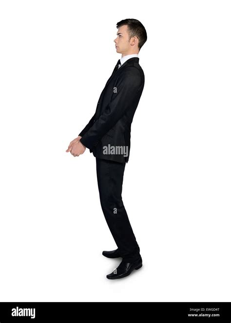 Isolated Business Man Carry Something Stock Photo Alamy