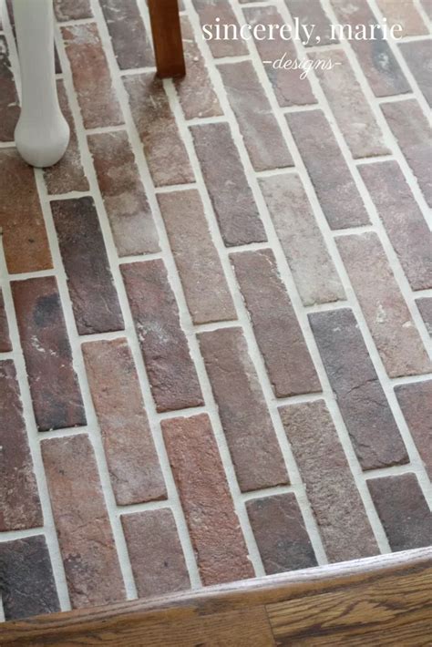 DIY Faux Brick Flooring Sincerely Marie Designs Diy Brick Wall