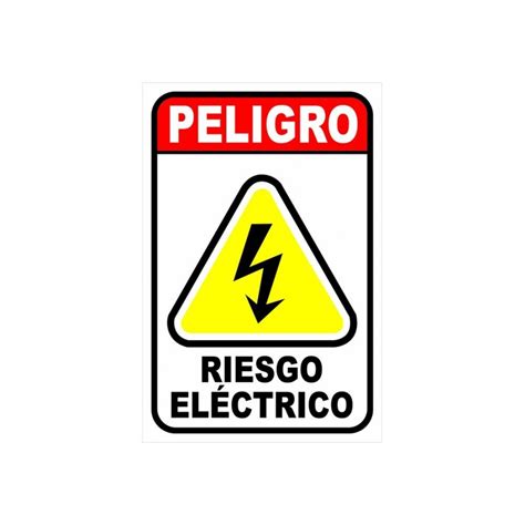 Letrero en lámina galvanizada impr digital Peligro Riesgo Eléctrico