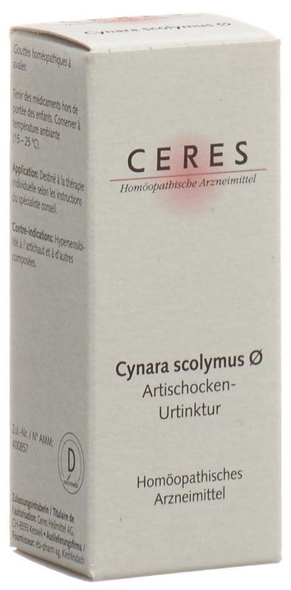 Ceres Cynara Scolymus Urtinkt Fl 20 Ml Online Bestellen