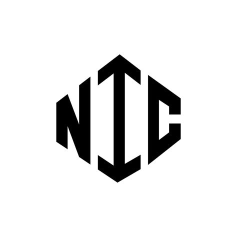 NIC letter logo design with polygon shape. NIC polygon and cube shape ...