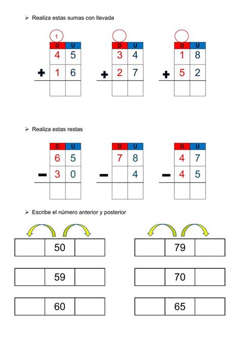 Sumas Con Llevada Ficha Interactiva Sumas Con Llevadas Matematicas Primero De Primaria