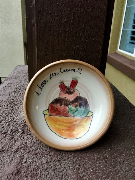 Fun Ceramic Ice Cream Bowl Cream Bowls Ice Cream Bowl Clay Creations