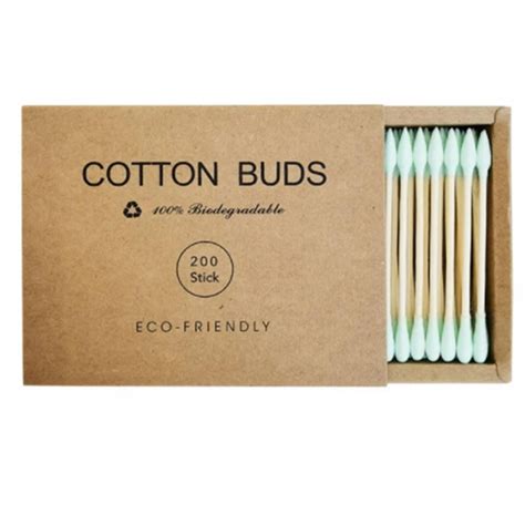 200pcsset Bamboo Cotton Swabs Wooden Cotton Buds Eco Friendly Cotton