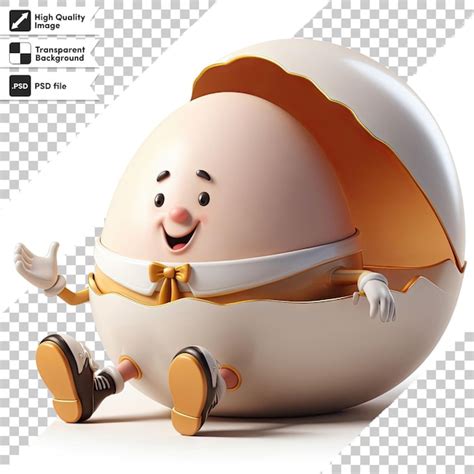 Huevo De Psd Humpty Dumpty Sobre Un Fondo Transparente Archivo PSD