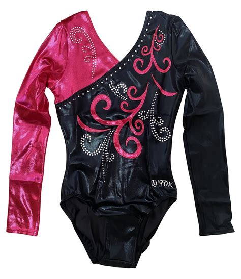 BERRY SWIRLS WITH BLACK SHINY FOIL MYSTIQUE LONG SLEEVE