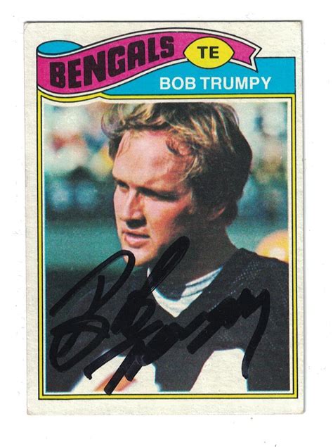 Bob Trumpy Autographed Topps Football Card Signed Cleveland Browns