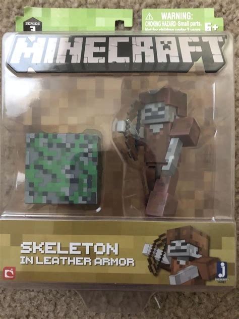 Skeleton With Leather Armor Minecraft Figure | #1926630899