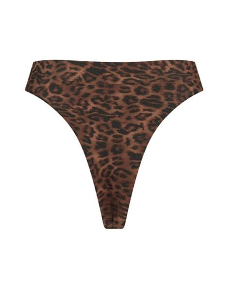 Leopard Print High Waist Bikini Bottoms Ark Swimwear