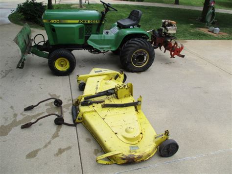 John Deere 400 Lawn Tractor 3 Point Hitch Front Bladerear Tiller