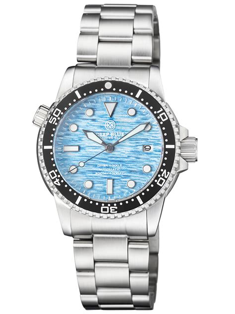 Diver Ii Mm Automatic Diver Black Ceramic Bezel Ocean Aqua