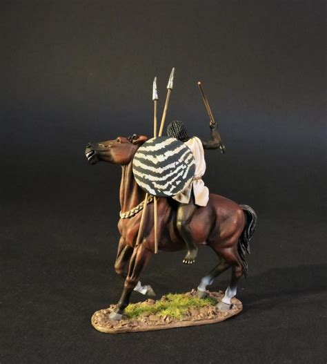 Numidian Light Cavalry 8A W Zebra Shield Single Mounted Figure