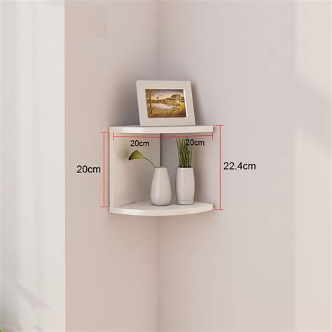 Tier Minimalist Floating Wall Mount Corner Shelves Rack Display