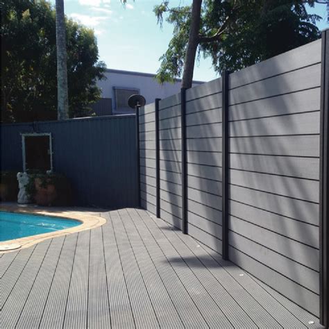 Wpc Wood Grain Garden Fence Wall Panels Outdoor Wood Plastic Composite Fencing And Outdoor Wpc