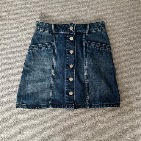 Perf Condition Roxy Button Up Denim Skirt Size Xs Depop