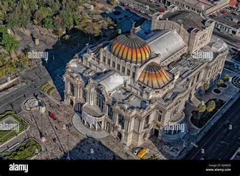 Palacio De Bellas Artes De La Ciudad De México Vista Aérea Panorámica