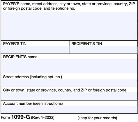 IRS Form 1099-G Instructions - Certain Government Payments