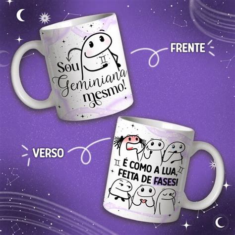 Caneca Flork Signos Gêmeos Sou geminiana mesmo Juhh Personalizados