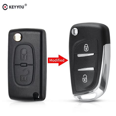 KEYYOU Ge Ndert Flip Auto Schl Ssel Shell Remote Key Fall F R Citroen