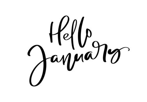 Hello January Vector Art, Icons, and Graphics for Free Download