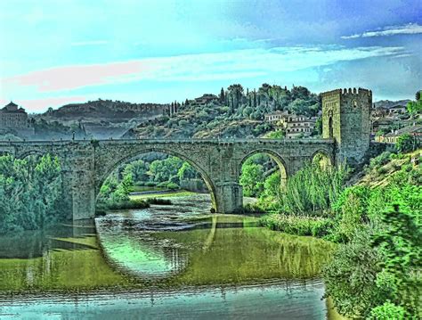 San Martin Bridge - Toledo Spain Photograph by Allen Beatty - Pixels